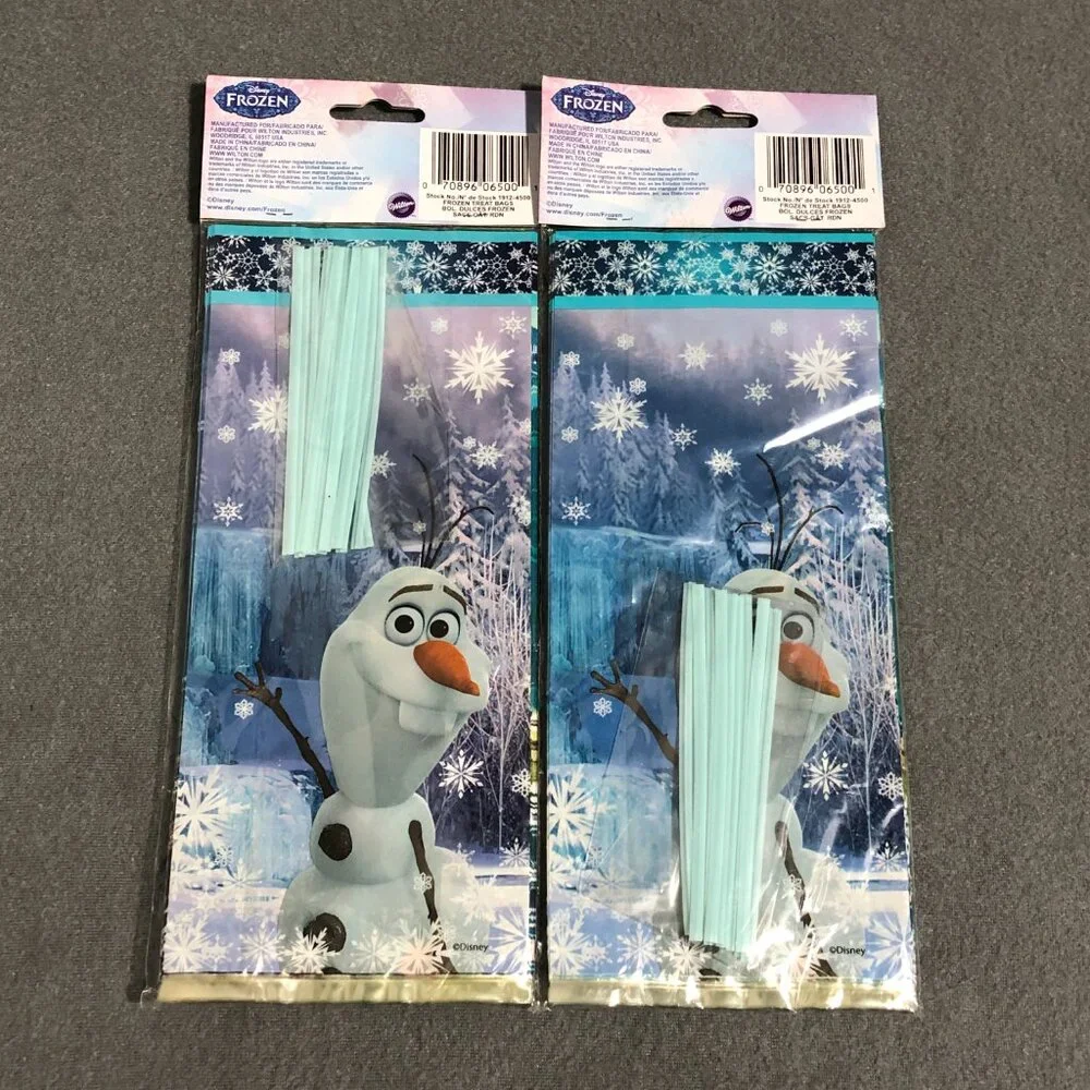Wilton Disney FROZEN Treat Bags Party Bags Elsa Anna Olaf Lot of 2